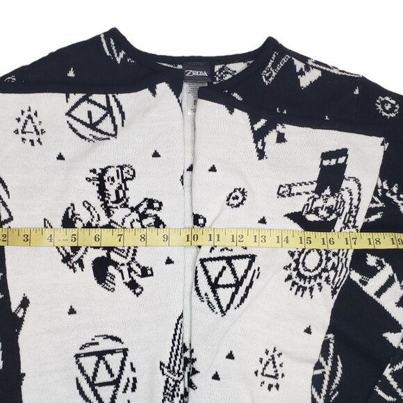 The Legend of Zelda Tloz Sweater Cardigan Black & White Hot Topic Medium - Picture 5 of 8